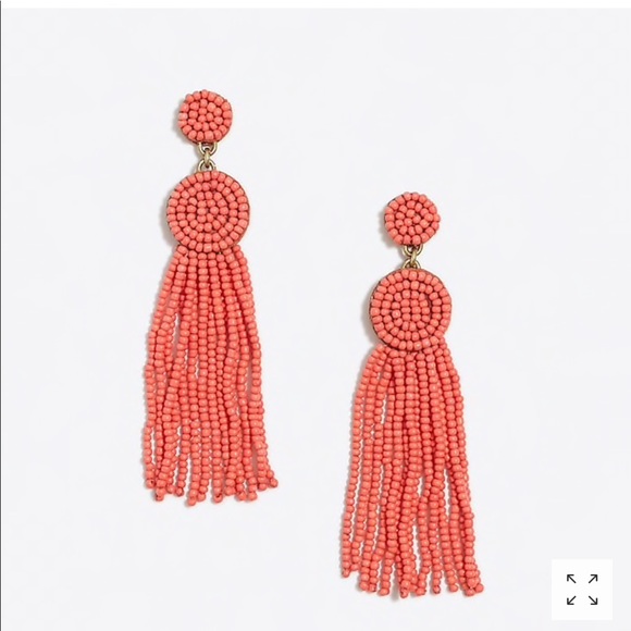 J. Crew Factory Jewelry - J Crew Beaded Tassel Earrings